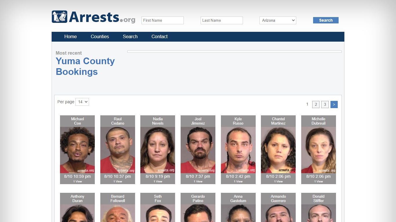 Yuma County Arrests and Inmate Search